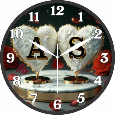 Aashish.Enterprises Analog 25 cm X 25 cm Wall Clock(Multicolor, With Glass, Standard)