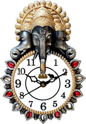 IRU Creation Analog 21 cm X 21 cm Wall Clock(Silver, With Glass, Standard)