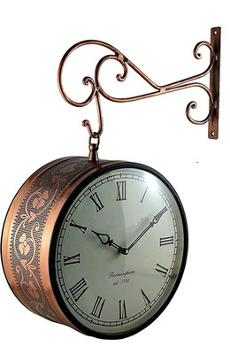 kamdhenu art and craft Analog 20 cm X 20 cm Wall Clock(Multicolor, With Glass, Double-Sided)