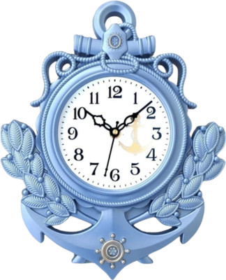 vinod creation Analog 25 cm X 25 cm Wall Clock(Blue, With Glass, Standard)
