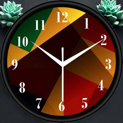 Aashish.Enterprises Analog 25 cm X 25 cm Wall Clock(Black, With Glass, Standard)