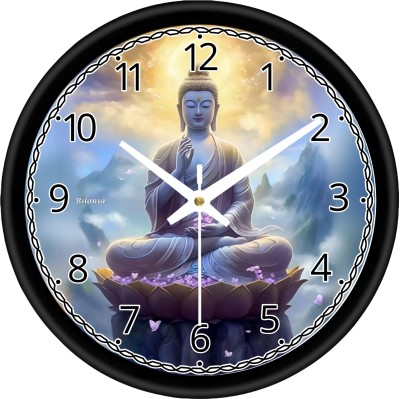 Bilonia creation Analog 25 cm X 25 cm Wall Clock(Black, With Glass, Standard)