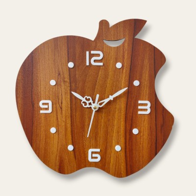 FASTQT Analog 25 cm X 25 cm Wall Clock(Brown, Without Glass, DIY Clocks)
