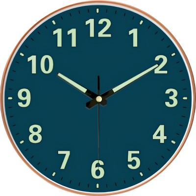 AshandRoh Analog 29.5 cm X 29.5 cm Wall Clock(Blue, With Glass, Standard)