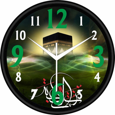 Raavi Creation Analog 10 cm X 16 cm Wall Clock(Multicolor, With Glass, Standard)