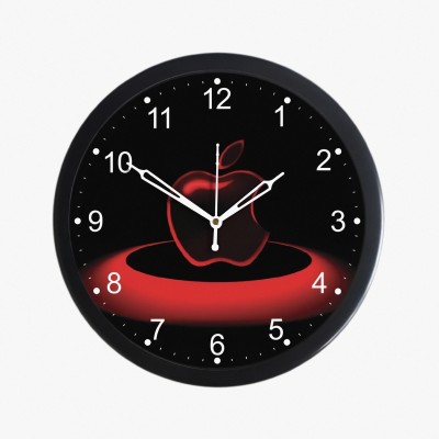 shri shyam enterprise premim Analog 25 cm X 25 cm Wall Clock(Black, Red, With Glass, Standard)