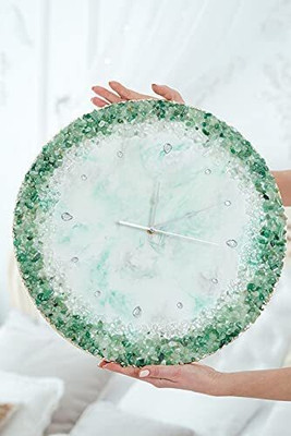 A3D ART & CRAFT Analog 40 cm X 40 cm Wall Clock(Light Green, Without Glass, Pendulum)