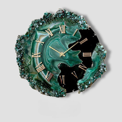 A3D ART & CRAFT Analog 40 cm X 40 cm Wall Clock(Green, Without Glass, Standard)