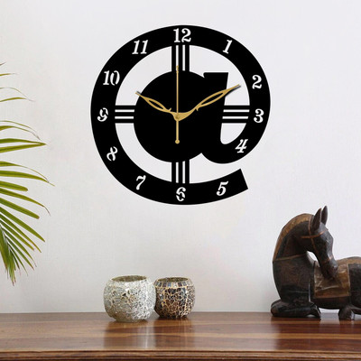 Cloqo Decor Analog 30 cm X 30 cm Wall Clock(Black, Without Glass, Standard)