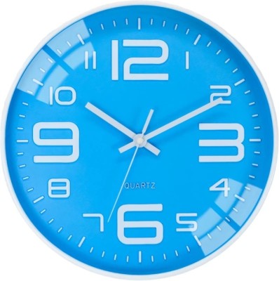 ridu creation Analog 30 cm X 30 cm Wall Clock(Blue, With Glass, Standard)