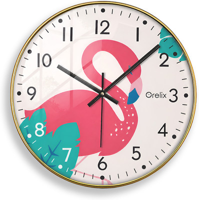 Orelix Analog 30 cm X 30 cm Wall Clock(Multicolor, With Glass, Standard)