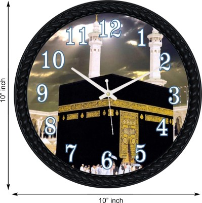 DWC Analog 26 cm X 26 cm Wall Clock(Yellow, With Glass, Standard)