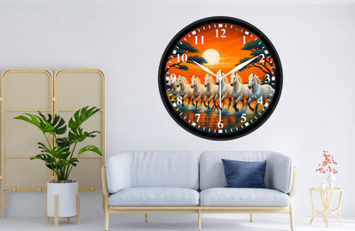 Aashish.Enterprises Analog 25 cm X 25 cm Wall Clock(Multicolor, With Glass, Standard)