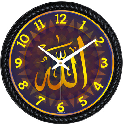 dudiya crafts Analog 25 cm X 25 cm Wall Clock(Black, With Glass, Standard)