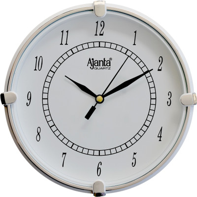 AJANTA Analog 19 cm X 19 cm Wall Clock(White, With Glass, Standard)