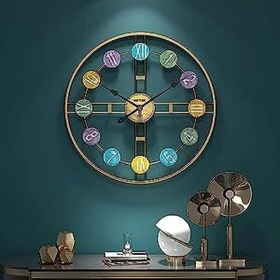 infinity lines int Analog 24 cm X 24 cm Wall Clock(Multicolor, Without Glass, Standard)
