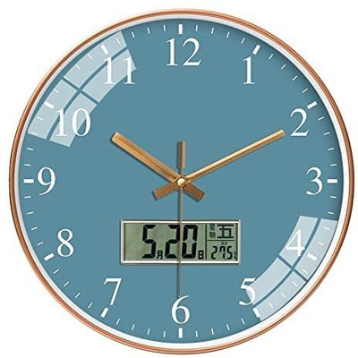 Star Work Analog-Digital 12 cm X 17 cm Wall Clock(Multicolor, With Glass, Standard)