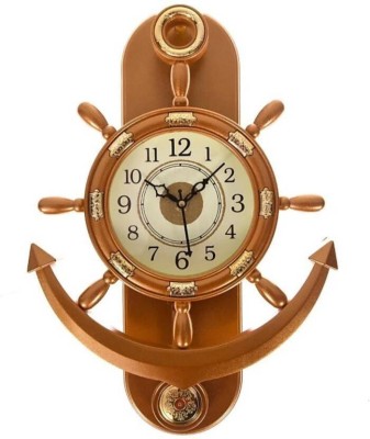 GOT Dreams Analog 38 cm X 26 cm Wall Clock(Brown, With Glass, Pendulum)