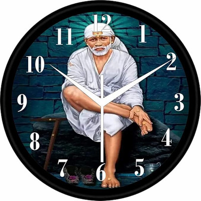 MAHI TRADERS Analog 25.4 cm X 25.4 cm Wall Clock(Black, With Glass, Standard)