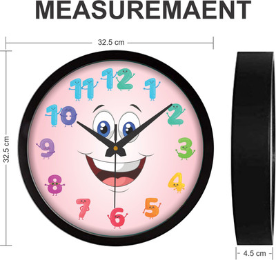 OREX Analog 30.5 cm X 30.5 cm Wall Clock(Black, With Glass, Standard)