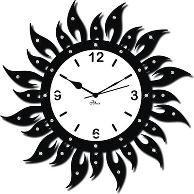 2 O'Clock Analog 31 cm X 31 cm Wall Clock(Multicolor, Without Glass, Standard)