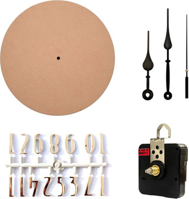 epoxy fusion Analog 30 cm X 30 cm Wall Clock(Brown, Without Glass, DIY Clocks)