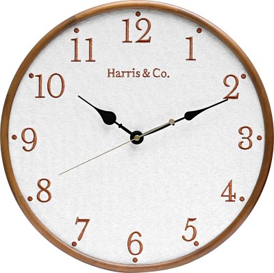 Harris & Co. Clockmasters Analog 35.5 cm X 35.5 cm Wall Clock(Brown, With Glass, Standard)