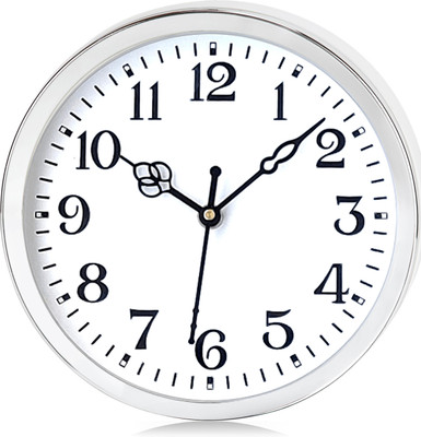 IRU Creation Analog 21 cm X 21 cm Wall Clock(Silver, With Glass, Standard)