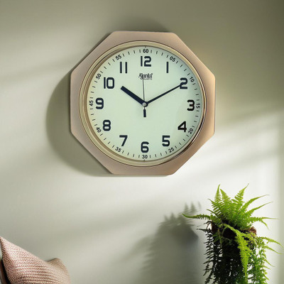 AJANTA Analog 25 cm X 25 cm Wall Clock(Gold, With Glass, Standard)