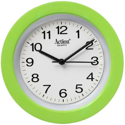 Fair Food Analog 18 cm X 18 cm Wall Clock(Green, With Glass, Standard)