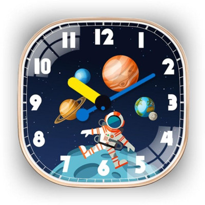 AshandRoh Analog 30 cm X 30 cm Wall Clock(Dark Blue, With Glass, Standard)