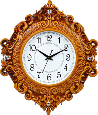 HorseHead Analog 48 cm X 41 cm Wall Clock(Beige, With Glass, Standard)