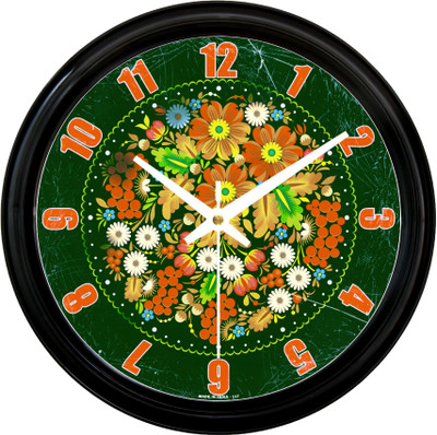 dudiya creation Analog 25 cm X 25 cm Wall Clock(Multicolor, With Glass, Standard)