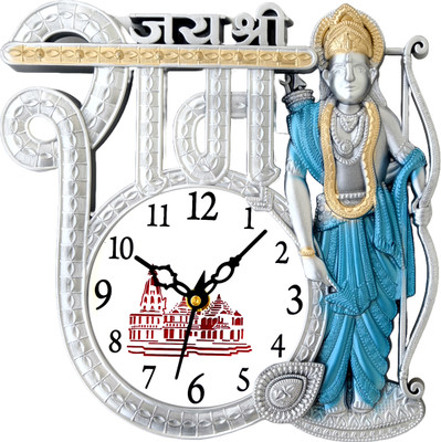 GrabBasket Analog 22 cm X 22 cm Wall Clock(Silver, With Glass, Standard)