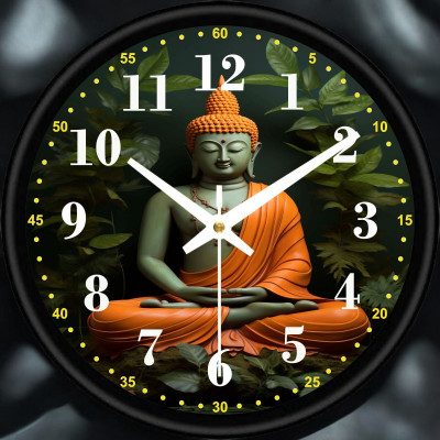 Aashish.Enterprises Analog 25 cm X 25 cm Wall Clock(Black, With Glass, Standard)
