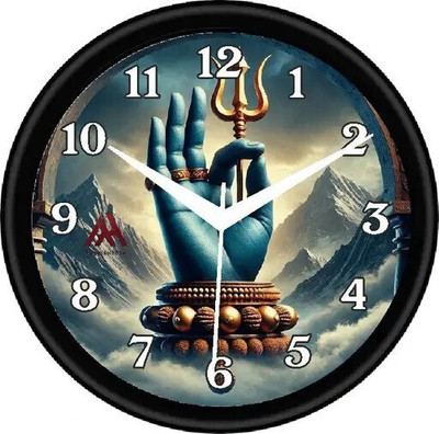Aashish.Enterprises Analog 25 cm X 25 cm Wall Clock(Multicolor, With Glass, Standard)