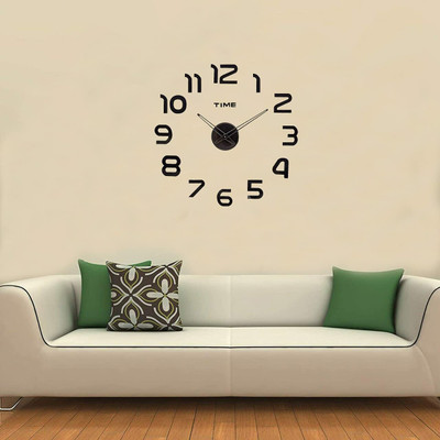 OZZI crafts Analog 70 cm X 70 cm Wall Clock(Black, Without Glass, DIY Clocks)