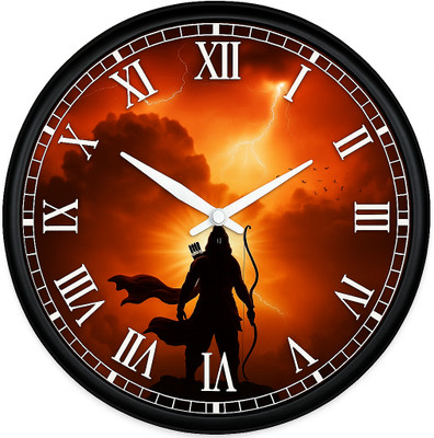 TikamEnterprise Analog 25 cm X 25 cm Wall Clock(Black, With Glass, Standard)