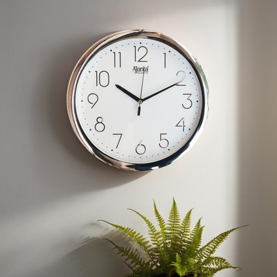 AJANTA Analog 26 cm X 26 cm Wall Clock(White, With Glass, Standard)
