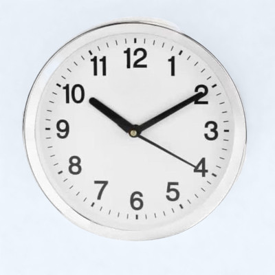 Moonatic Analog 20 cm X 20 cm Wall Clock(Silver, With Glass, Standard)