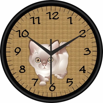 Raavi Creation Analog 15 cm X 16 cm Wall Clock(Black, With Glass, Standard)