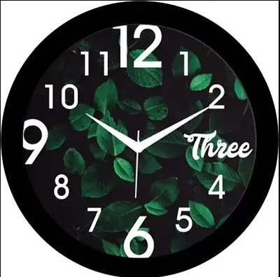 prem house Analog-Digital 27.5 cm X 27.5 cm Wall Clock(Black, With Glass, Standard)