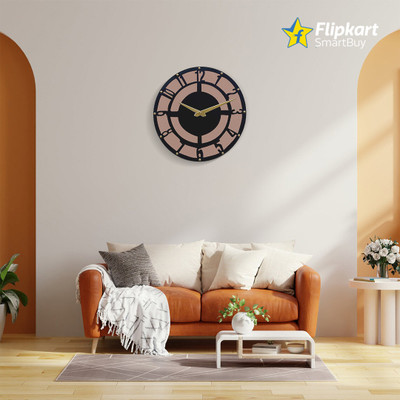Flipkart SmartBuy Analog 30.5 cm X 30.5 cm Wall Clock(Black, Without Glass, Standard)