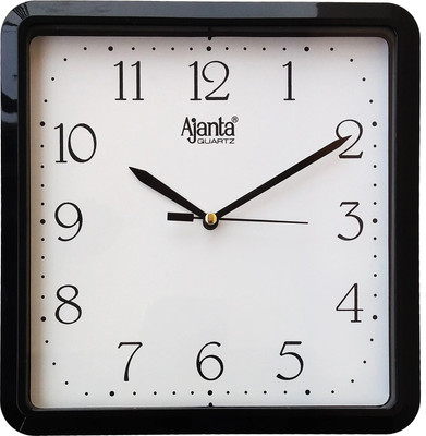 AJANTA Analog 22 cm X 22 cm Wall Clock(Black, With Glass, Standard)