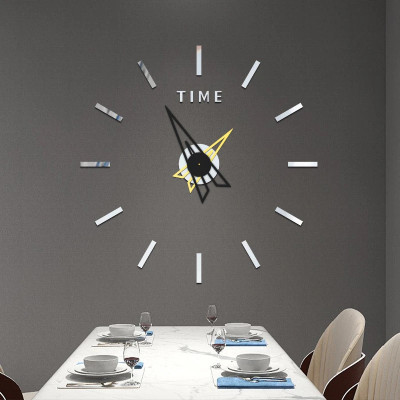 Moda Bay Analog 70 cm X 70 cm Wall Clock(Silver, Without Glass, DIY Clocks)