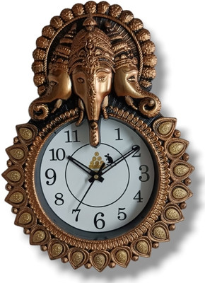 Shreya Enterprise Analog 36.5 cm X 25.5 cm Wall Clock(Multicolor, With Glass, Standard)