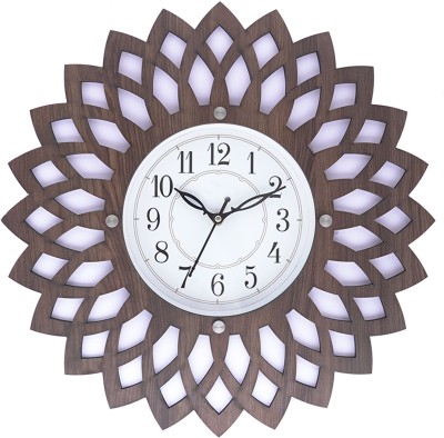 Shivam Gift Analog 40 cm X 40 cm Wall Clock(Brown, With Glass, Standard)