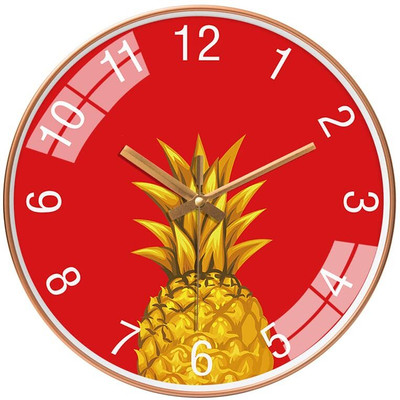 GRACIOUS MART Analog-Digital 10 cm X 24 cm Wall Clock(Red, With Glass, Standard)