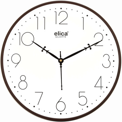 Elica Analog 30 cm X 30 cm Wall Clock(Black, With Glass, Standard)