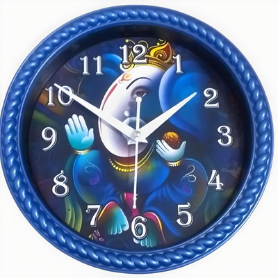 GOLDCREST Analog 25.5 cm X 25.5 cm Wall Clock(Blue, With Glass, Standard)